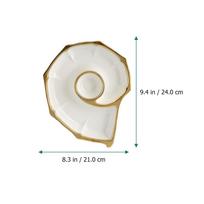 Ceramic Dumpling Plate Fine Polished Food Serving Dish for Home Hotel Restaurant Use Snack Dessert Storage Portable Easy Clean