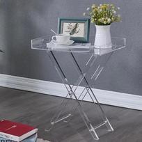 Acrylic folding table Portable folding coffee table Internet celebrity transparent coffee table Simple bedside storage tray skaidri
