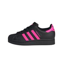 Adidas Originals Superstar 2 Kids Lifestyle Shoes Black Pink Teenagers JQ0284 38.5