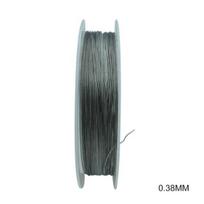 50m 7 gijų Žvejybos plieninės vielos valas Pynimas Pavadėlis Dengtas vielos valas Pavadėlis 0.38 mm gray