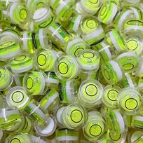 Premium-200Pcs Mini Bubble Spirit Level 10X6mm Circular Bullseye Bubble Levels For Leveling Tripod Telescope 10X6mm