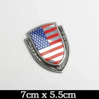 3D Metalinis Automobilio Lipdukas Italijos Prancūzijos Vokietijos Anglijos Amerikos Vėliavos Emblema Ženklelis Lipdukai