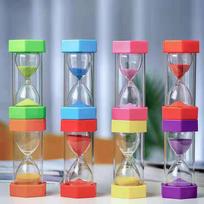Kids' Drop-Proof Hourglass Timer: 15/30/60 Min, Creative Sand Clock Desk Ornament 30-Minute Hexagon