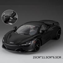 1:18 lydinio liejimo Svj63 720S sportinio automobilio modelio žaislai Atidaromos durys Miniatiūrinės transporto priemonės Atitraukiami ratai Superautomobilio Kolekcionuojamas daiktas black