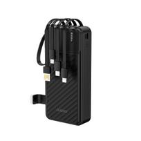 K11 Pro 20000mAh Powerbank with Built-in Cables - Black