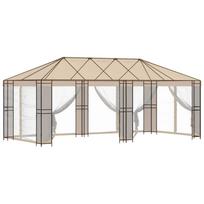 Gazebo Frame 6 x 3 m Black Steel