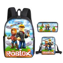 Roblox Studento Mokyklinė Kuprinė Pradinės Ir Vidurinės Mokyklos Kuprinė Mados Tendencijų Kuprinė Trijų Dalių Rinkinys pencil case