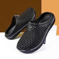 8 spalvų Unisex Poros Vasarinės šlepetės Paplūdimio Batai Sandalai Didesnio dydžio Sodo Batai Vyriški Moteriški Slydimas su skylutėmis Didesnio dydžio Loafers 36 juoda