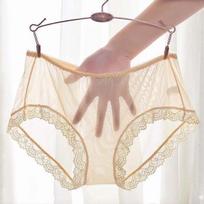 Kelnaitės, skirtos moteriškam apatiniam trikotažui Seksualios nėriniuotos, kvėpuojančios minkštos moteriškos kelnaitės Kelnaitės Seksualios permatomos moteriškos apatinės kelnaitės L kūno spalva