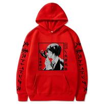Japan Anime Bungo Stray Dogs Dazai Osamu Hoodies Men Women Harajuku Unisex Pullover Clothes Boy Girl Women's Spring Sweatshirt XL raudona