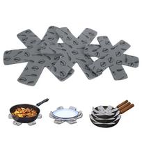 15Pcs Pot Pan Separator Dividers Pad Non Slip Scratch Proof Kitchen Cookware Protector Tools 26cm 35cm 38cm pilka