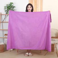 Extra Large Microfiber Bath Towel 100X200cm Soft Super Absorbent Map Quick-drying Towels Homeuse CDN 70x140 cm šviesiai violetinė spalva