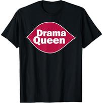 Drama Karalienės marškinėliai Juokingi Drama Karalienės Naujoviški dovanų marškinėliai Marškinėliai XXXXXL juoda