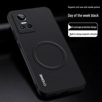Realme GT Neo 3 Protective Phone Case: Full Coverage, Anti-Drop, Magnetic Buckle, Fashionable Texture. Realme GT Neo 3 juoda