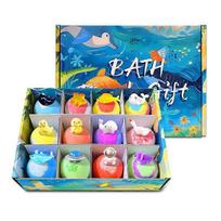 Bath Ball for Kids, Bath Ball with Toys,Salt Ball for Kids - Land and Sea Toys, 12X Natural Handmade Organic Ball for Birthday, Halloween A