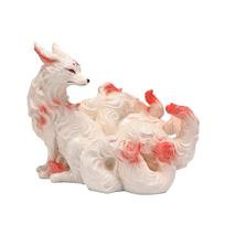 Nine-Tailed Spirit Fox Ornament: Decorative Fox Statue for Home or Altar, Creative Birthday Gift