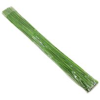 100 vnt. 40 cm gėlių vielos stiebai, aukštos kokybės, popieriumi dengtos dirbtinės šakos, geležinė viela, skirta „pasidaryk pats“ gėlių gamybos aksesuarams 1 žalia