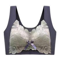 Sexy Lace Bra Seamless Plus Size 5XL Women's Bra Women's Steel-free Underwear Show Fit Bra Tops Women's Bra L mėlyna