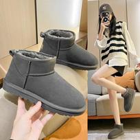 Thickened Snow Boots Women Non-slip Soft Sole Short Snow Boots 40 brown