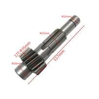 17T Intermediate Gear Middle Axel Shaft For 150CC 180CC 200CC Go Kart Dune Buggy