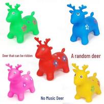 Bouncing Horse Inflatable Deer Toy for Kids - Cute, Safe, Thickened PVC Design