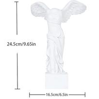 Graikų statula Derva Romėnų Luvro Sparnuota Pergalė Deivės Figūrėlė Angelas Skulptūra Namų Dekoras Svetainė Biuras Ornamentas balta