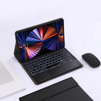 Fashion Backlit Touch Keyboard Case for Lenovo Tab Plus 11.5 Inch 2024 TB351FU Stand Cover for Funda Lenovo Tab Plus 2024 Coque English black