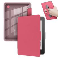 6 inch Case with Hand Strap Auto Wake/Sleep Protective Shell Acrylic Shockproof Folio Funda for KOBO Clara Color/2E/BW rožinė