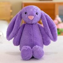 30 cm Mielas iškamšytas gyvūnas ilgaausis zuikis pliušinis žaislas Minkštas žaislas zuikiui vaikams Velykų šventė 30cm violetinė