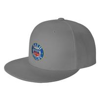 Fashion Bath Rugby Logo Flat Brim Sun Hat  Photo Shooting Unisexs Hats Adjustable gray