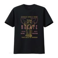 Hecate Distressed Band T Shirt Greek Mythology Triple Goddess World Tour 1982 S 4XL designer c XXXL black