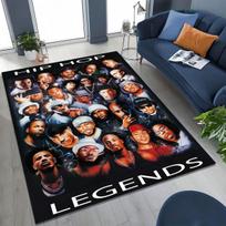 Legends Rapper Collection HIP HOP Rap Star Art Rug for Bedroom Living Room Sofa Home Doormat Decor, Large Kid Non-slip Floor Mat 40x60cm( 15x23in ) gray