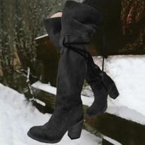 Women Boots Lace Up Sexy High Heels Women Shoes Lace Up Winter Knee-High Boots Warm Size 35-43  Fashion Boots ty67 45