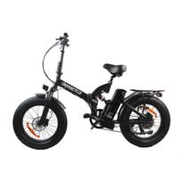 UNIVERCYCLE B4 Visureigis Sulankstomas Elektrinis Dviratis 20 Colių Stori Padangos 48V12.5Ah Baterija 60KM/H Apkrova 350W Variklis Miesto Kelionėms Suaugusiųjų E-Dviratis Su Keleivio Sėdyne juoda