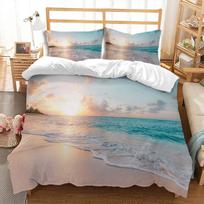 Sea Wave Texture Duvet Cover Twin Queen 2/3Pcs Blue Ocean Spray Waves Bedding Set Azure Seawater Comforter Cover For Boys Girls EU Single(135*200cm)3pcs