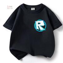 2026 Robloxing kid T-shirt Boys Game Sports Cotton T-shirt Child Cartoon Short sleeve top Casual Street Harajuku Clothes 100