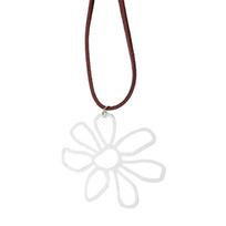 Trendy Floral Statement Necklace Fashionable Choker Chain Neck Jewelry with Hollow Out Flower Charm Adjustable Length balta