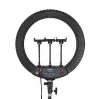 JMARY FM-18R LED grožio žiedinis šviestuvas 18 colių fotografijai, tiesioginei transliacijai, užpildymo šviesa black