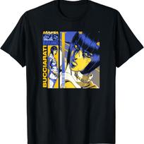 JoJo's Bizarre Adventure Bucciarati Gold and Purple Anime T-Shirt S juoda