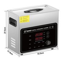 3L/0.8 gal 7 Levels Digital Ultrasonic Cleaner with 100W Heater & Timer, 120W Power, Degas for Jewelry, Glasses, Home Use