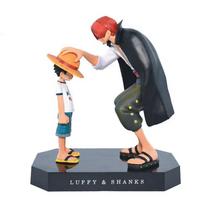 New 18cm One Piece Anime Figure Four Emperors Shanks Straw Hat Luffy Action Figure One Piece Figurine Toys Lovely Gifts black