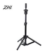 Hair Perming Training Stand 0.5/1.6M Mannequin Head Stand, Height Adjustable Wig Support Tripod for Cosmetology, Hairdressing Training, Styling A gray