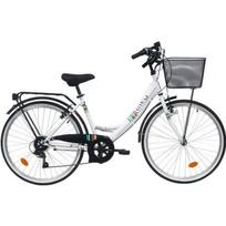 26  hibridinis dviratis Moteriškas miesto dviratis CITY - 6 pavaros - Shimano TY21 - V-Brake stabdžiai + Miesto įranga ( Pagaminta Italijoje )