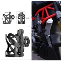 Black Motorcycle Bike Cup Holder Water Bottle Mount Stand For 18-32mm Handlebar gray