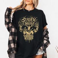 Stardew Valley Shirt Skull Tree Graphic Tee Gamer Apparel Stardew Valley Shirt Skull Tree Graphic Tee Gamer Apparel S beige