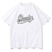 Eminem Shady TShirt Rapper Music Gift for Fan T Shirts Men Women Round Neck Short Sleeve top 2026 summer pure Cotton Streetwear S white