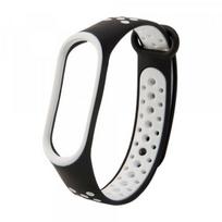 Fusion Accessories Dots band for Xiaomi Mi Band 3 / Mi Band 4 Black/ white