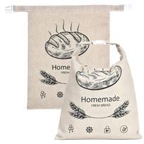 Stylish Cotton Linen Beeswaxs Bread Bag with Large Capacity for Kitchen Storage Attractive Designs 1
