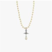 Vivienne Westwood Low Pearl Drop Choker Necklace 63030008 one size