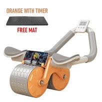 Namų treniruoklis visam kūnui Daugiafunkcinė treniruočių lenta Automatinis atšokimas / Pilvo raumenų ritinėlis Ab Roller-Orange